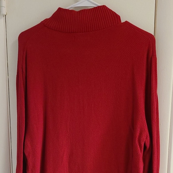 Alfani Mens 1/4 Zip Sweater Red Size Large - Picture 2 of 4
